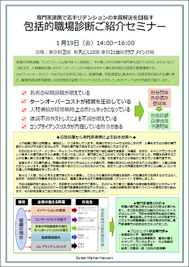 専門家連携による「職場包括診断」のご紹介セミナー